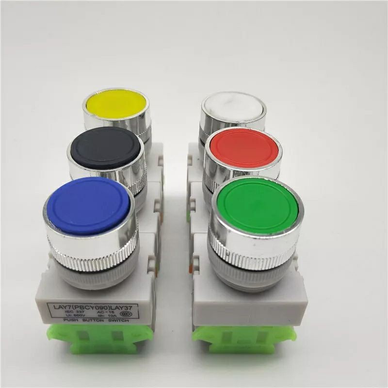 สวิตซ์กดหน้าเรียบ LAY7 push button switch หลากสี ปุ่มกด | Shopee Thailand
