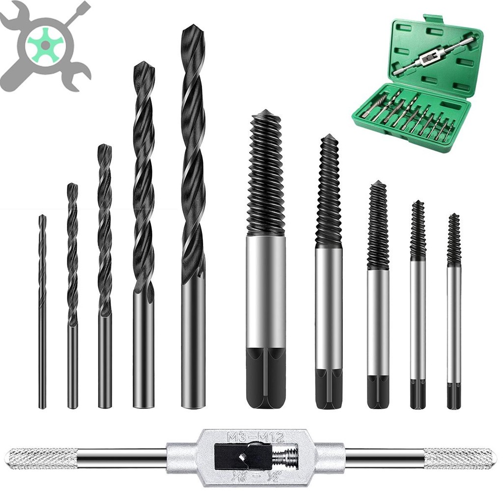 11 ชิ้นเสียหายสกรู Extractor ชุด Heavy Duty Stripped Bolt Extractor Kit ...