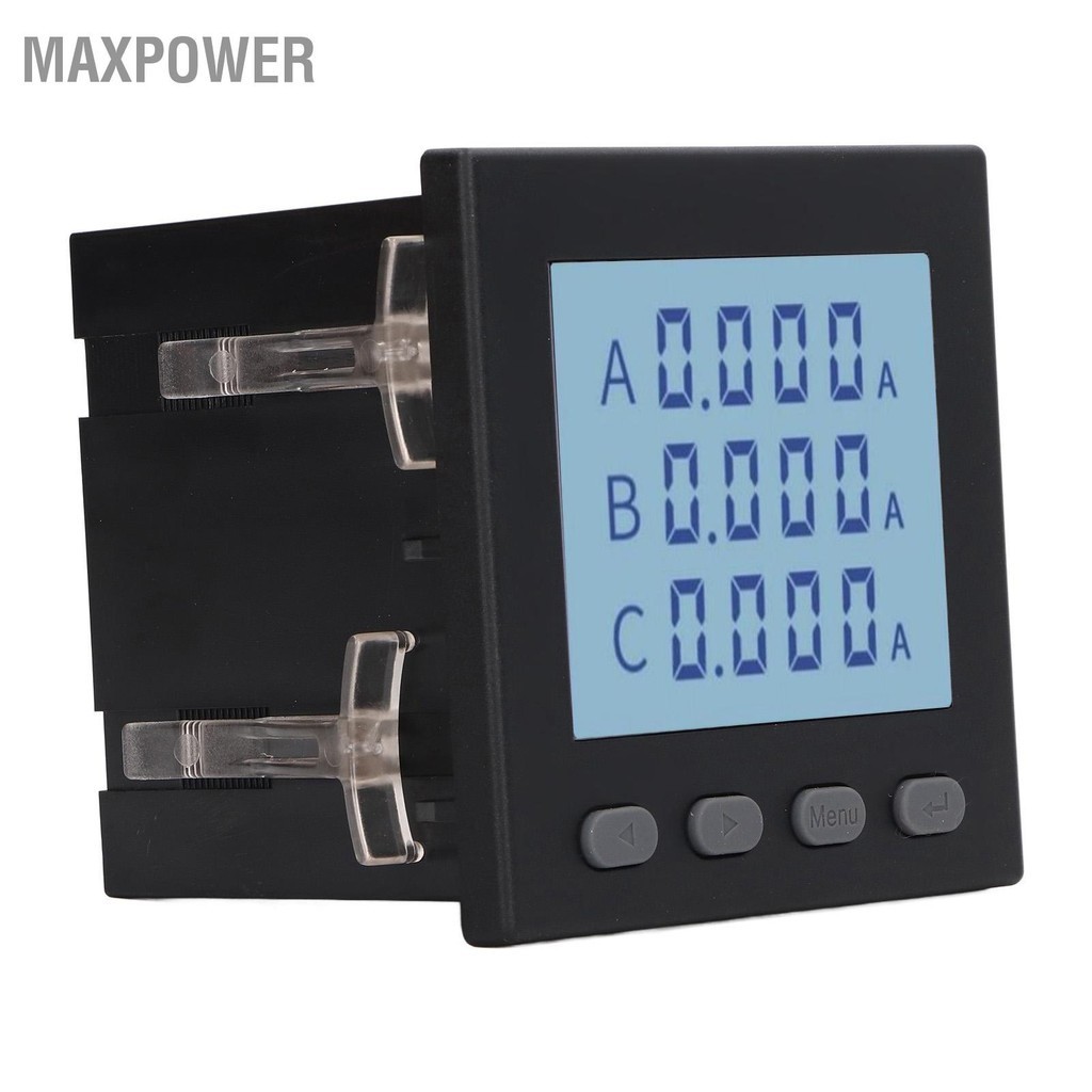 Maxpower มัลติฟังก์ชั่น Power Meter 3 เฟสสีดำแรงดันไฟฟ้าแอมป์มิเตอร์ ...