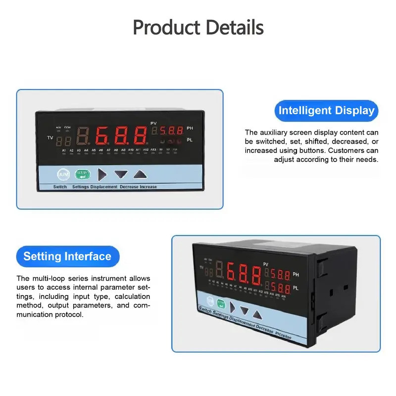 Multi-channel Temperature Controller 8/16/24/32 Loop RS485 Modbus 4 ...
