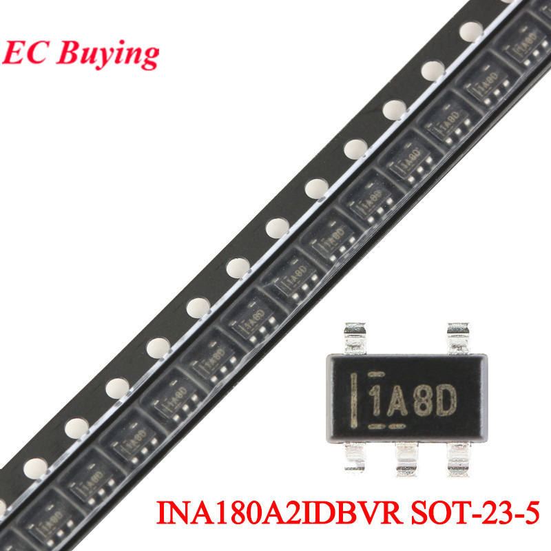 10 ชิ้น/5 ชิ้น INA180A2IDBVR INA180A2 1A8D SOT-23-5 Multi-channel ...