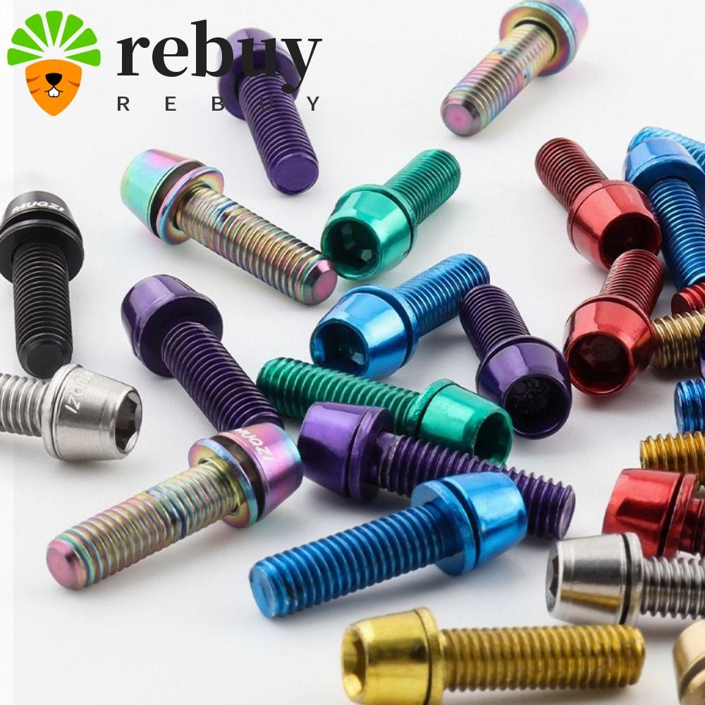 สกรูจักรยาน titanium-coated สแตนเลส สำหรับ Handlebar และ Stem Riser Fix ...