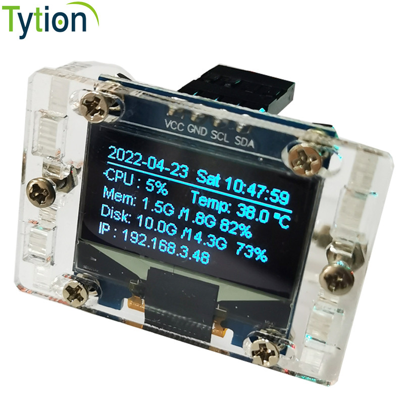 Raspberry Pie 5 4B 3 ซม. OLED LCD หน้าจอ 4 พิน I2C การตรวจสอบหน้าจอรอง ...