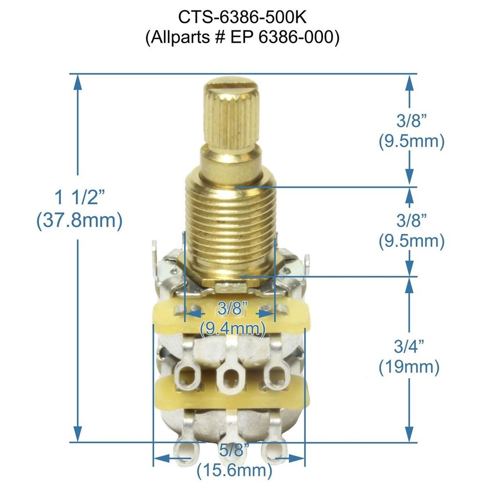 CTS Balance Pot 500KB Linear Split Shaft Pot พ็อตบาลานซ์เบล็น | Shopee ...