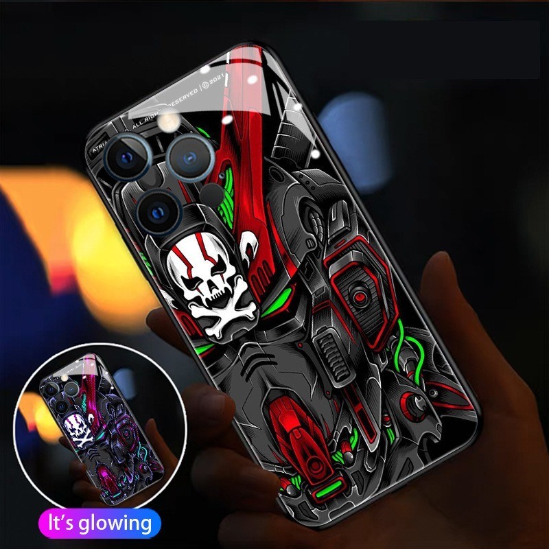 Asus ROG โทรศัพท์ 8 7 6 5 3 2 Pro 4G 5G แฟชั่น Skull Skeleton เรืองแสง ...