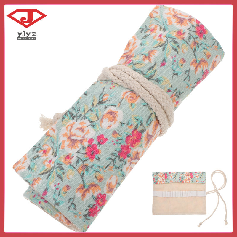 กระเป๋าดินสอ Nice Holder Canvas Rolling Portable Braiding Storage Box
