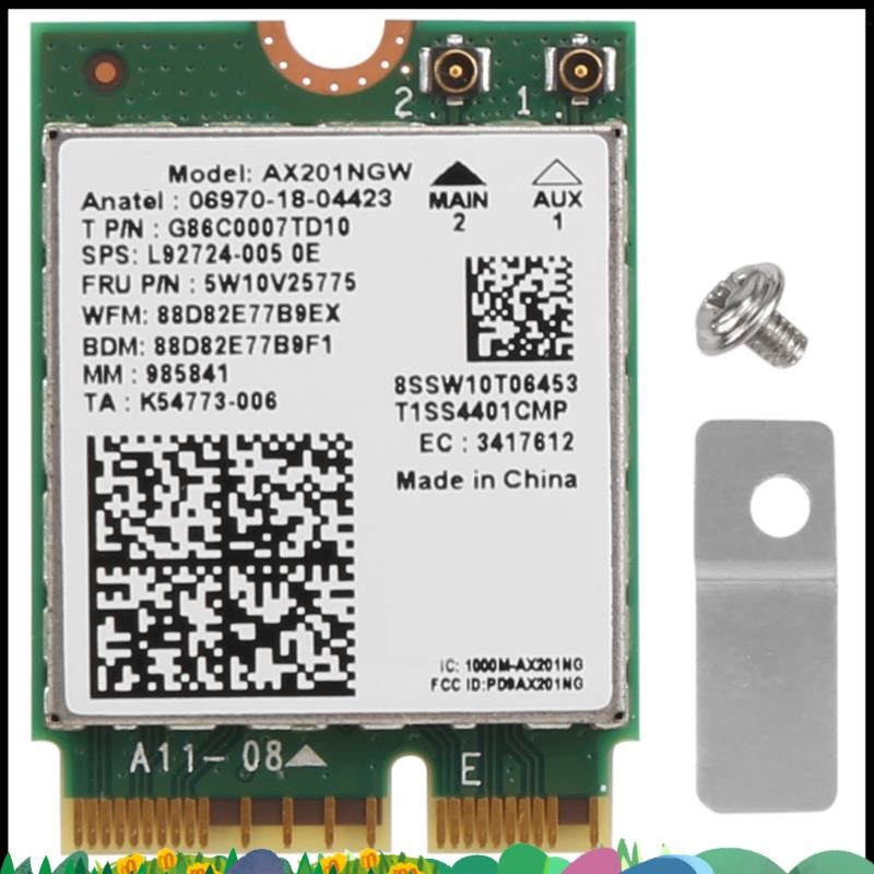 สําหรับ Intel Wi-Fi 6 AX201 บลูทูธ 5.0 Dual Band 2.4G/5G ไร้สาย NGFF ...