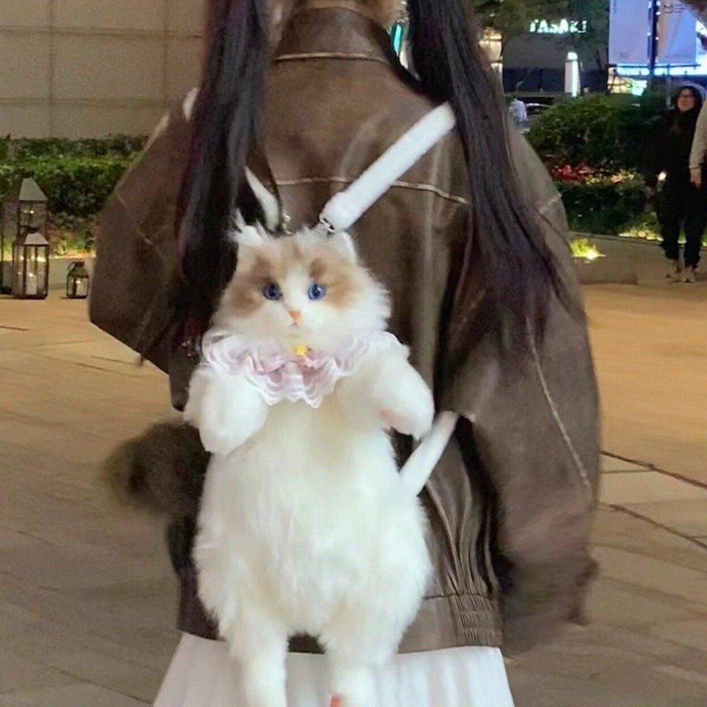 Influencer จําลองสไตล์เดียวกัน Muppet Plush Ragdoll กระเป๋าเป้สะพายหลัง ...