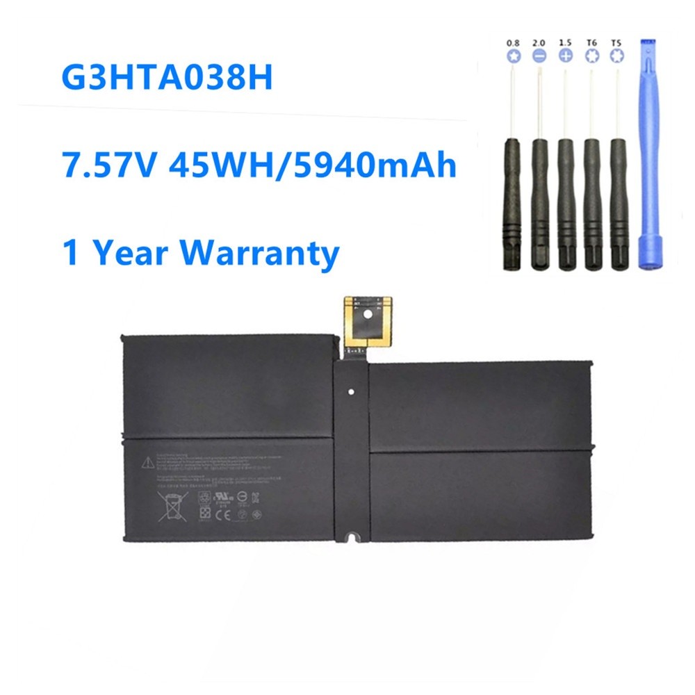 Akku für Microsoft Surface Pro 5, 1796 (äqu. Microsoft G3HTA038H), 5900 mAh