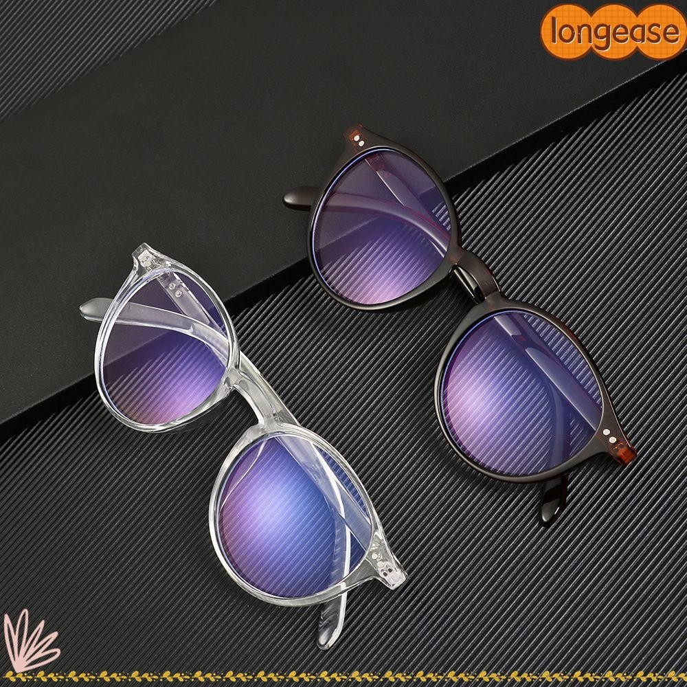 LONGE Blue Light Blocking แว่นสายตา Ultralight PC กรอบและเลนส์แบน ...