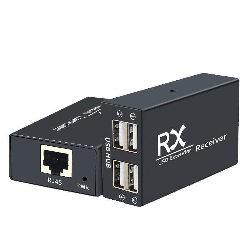 120m 4 พอร์ต USB Ethernet Extender ผ่าน RJ45 Cat6 สายผู้ส่งและตัวรับ ...