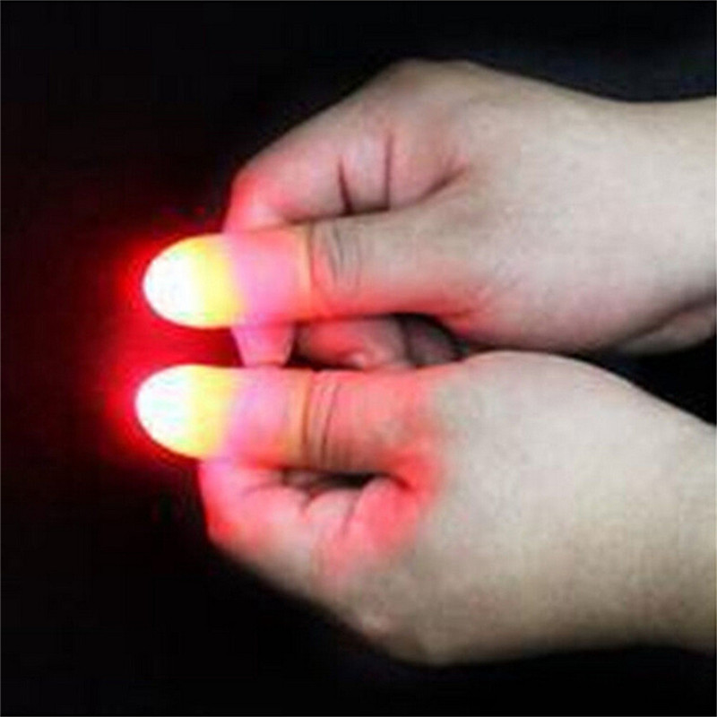 Magic Thumbs Light ของเล่นสําหรับผู้ใหญ่ Magic Trick Props แสงสีฟ้า Led ...