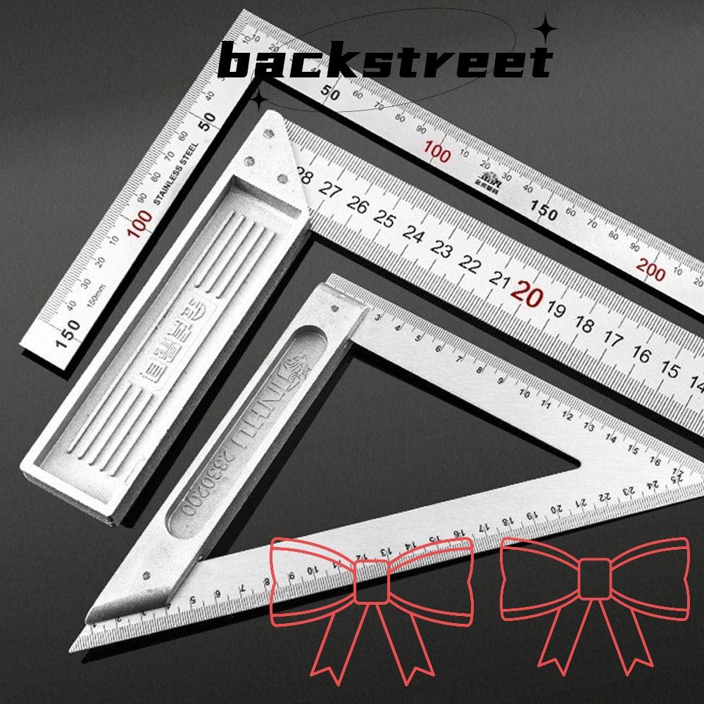 Backstage Angle Square Ruler, เครื่องมือวัด Double Sided Scale มุมขวา ...