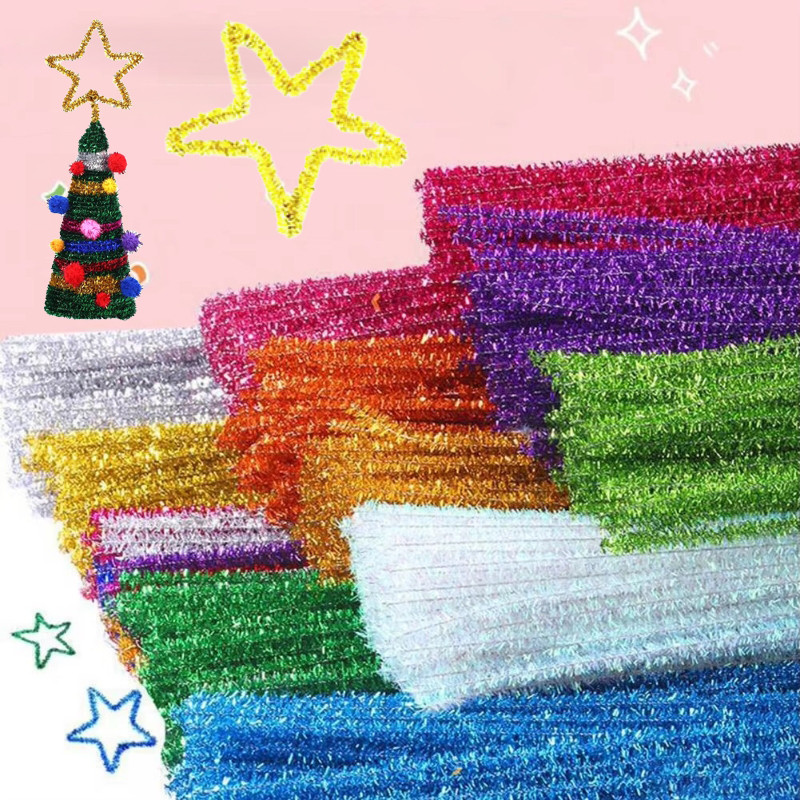 Glitter Twist Stick Top Handmade วัสดุผสมสีขนสัตว์การเข้ารหัส DIY ...