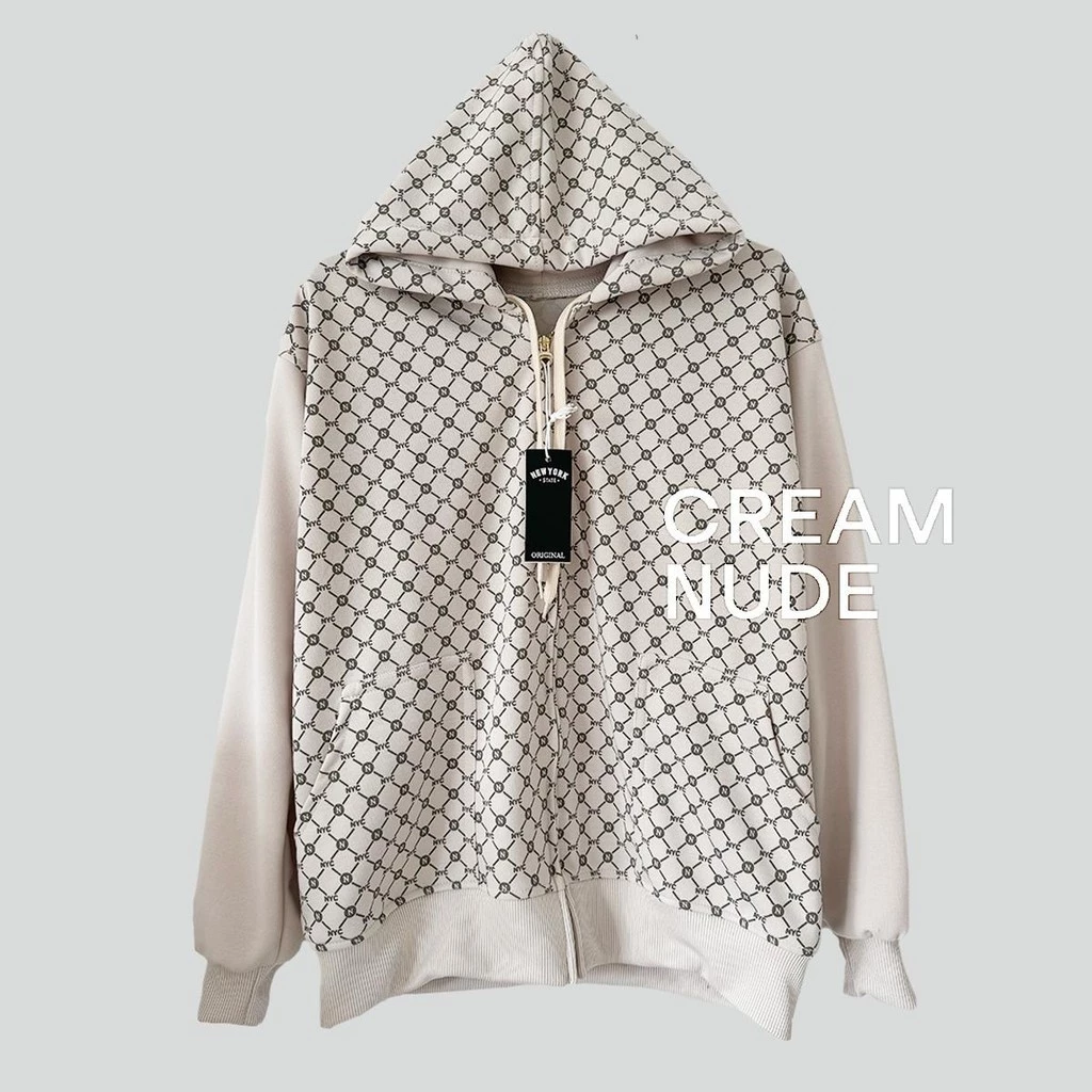 เสื้อกันหนาว New York Limited รุ่นพิมพ์ลาย พรีเมี่ยม เสื้อคลุมแขนยาว มีฮู้ด สีกรม แดง ครีม ดำ เทา เขียว กาแฟ พีช https://wayoza.com