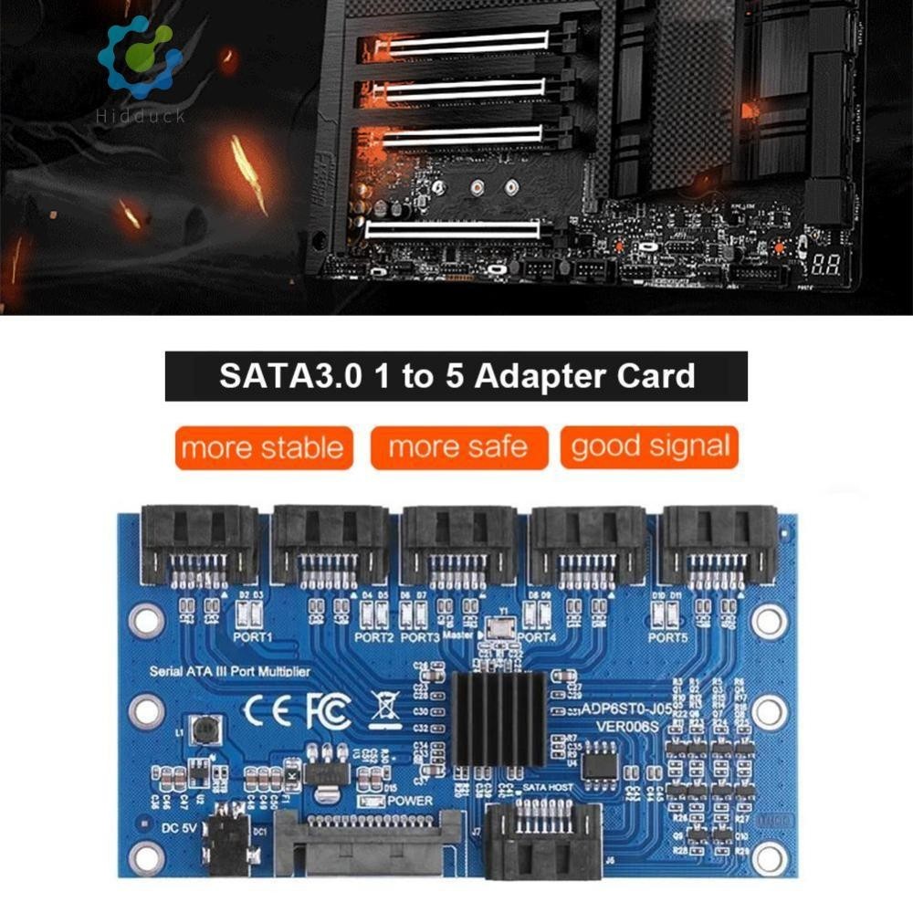 การ์ดขยาย SATA 1 ถึง 5 พอร์ต SATA3.0 เมนบอร์ด 6Gbps Riser Hub Adapter ...