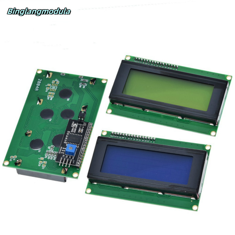 Lcd2004 + I2C LCD2004 20x4 2004A สีฟ้าหน้าจอสีเขียวตัวอักษร LCD IIC ...