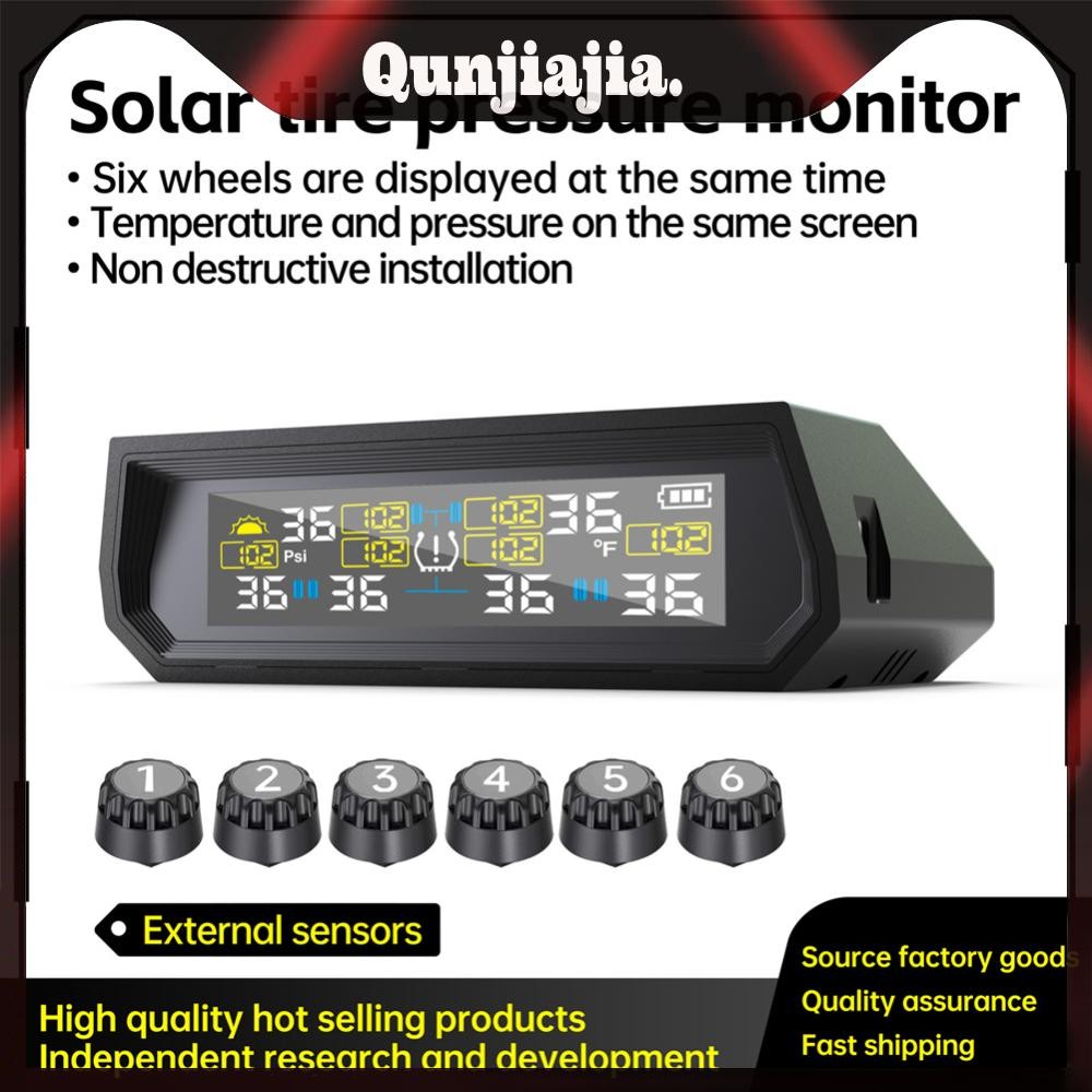 ระบบตรวจสอบความดันยางพร้อม 6 เซ็นเซอร์ USB/Solar TPMS Universal TPMS ...
