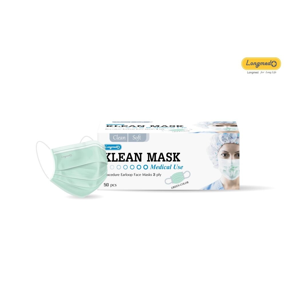 Longmed Klean Mask Medical Use หน้ากากอนามัย คลีน มาสก์ กรอง 4 ชั้น ...