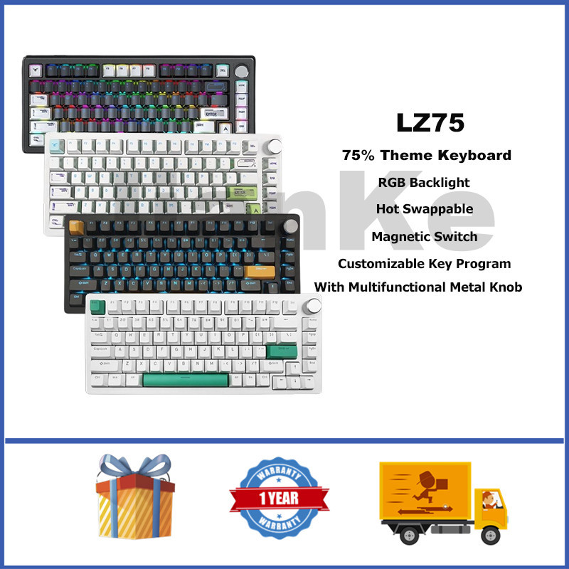 Freedom LZ75 Magnetic Keyboard 75% RGB Hot Swappable Custom Mechanical ...