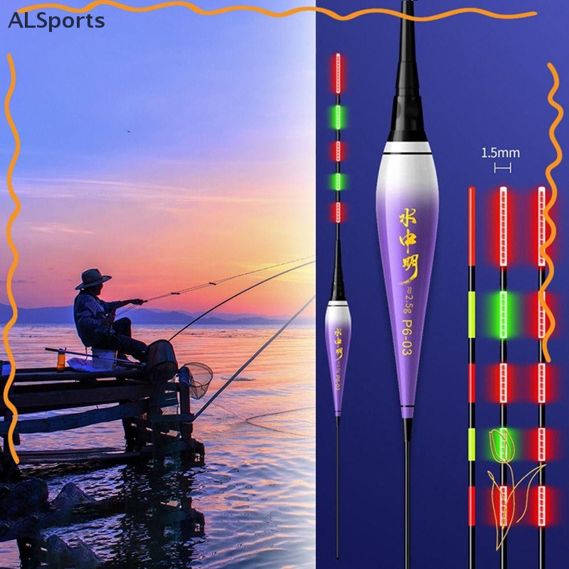 [ALSports] สมาร์ท LED Fishing Float 2Light Highly Sensitive Remind Buoy ...