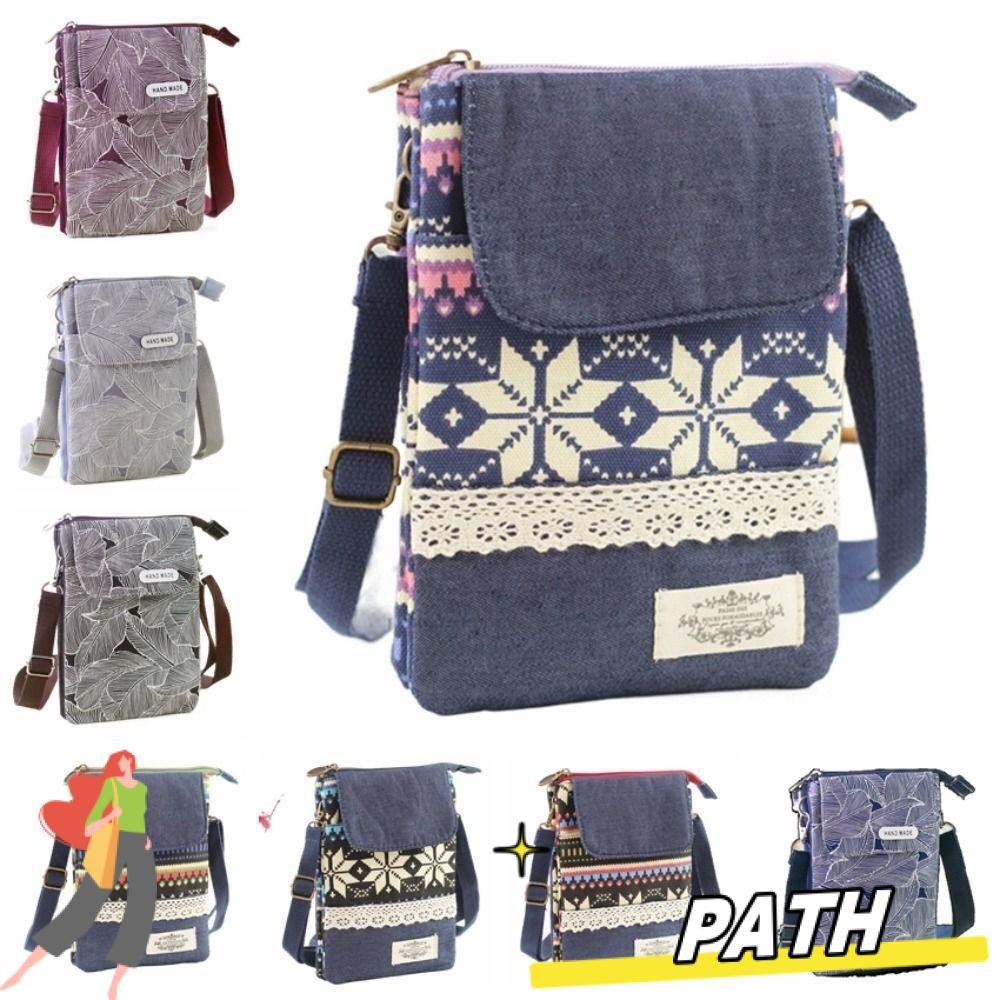 Path Messenger Bag,สไตล์ชาติพันธุ์/Leaves 5 ชั้นกระเป๋าโทรศัพท์มือถือ ...