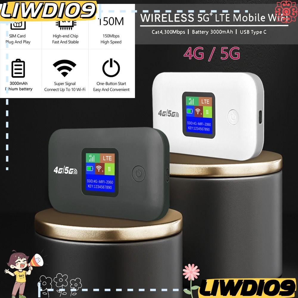 LIWD Mobile WiFi Router, Small Strong Signal Pocket WIFI, สะดวก 4G/5G ...