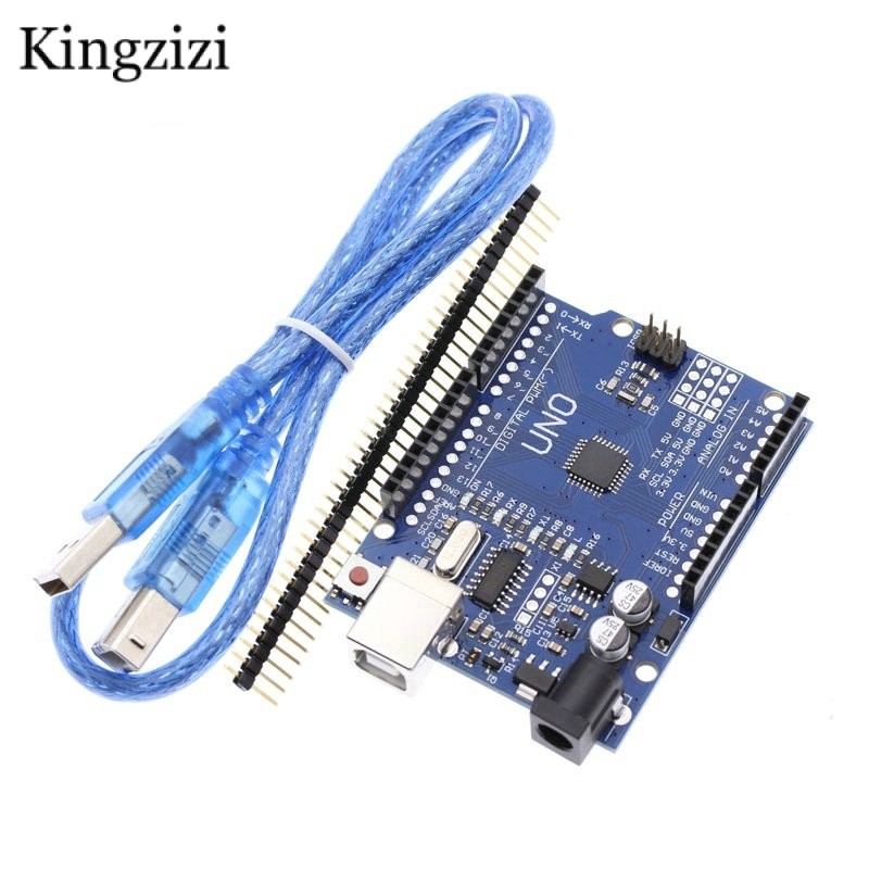 คุณภาพสูง One ชุด UNO R3 CH340G + MEGA328P ชิป 16Mhz สําหรับ Arduino ...