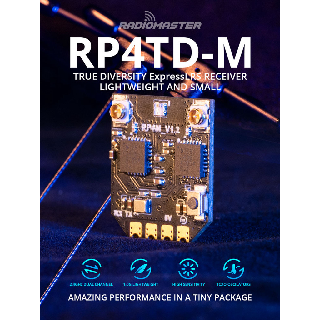 Radiomaster RP4TD ExpressLRS 2.4GHz Diversity Receiver 2.4GHz 65mm ...