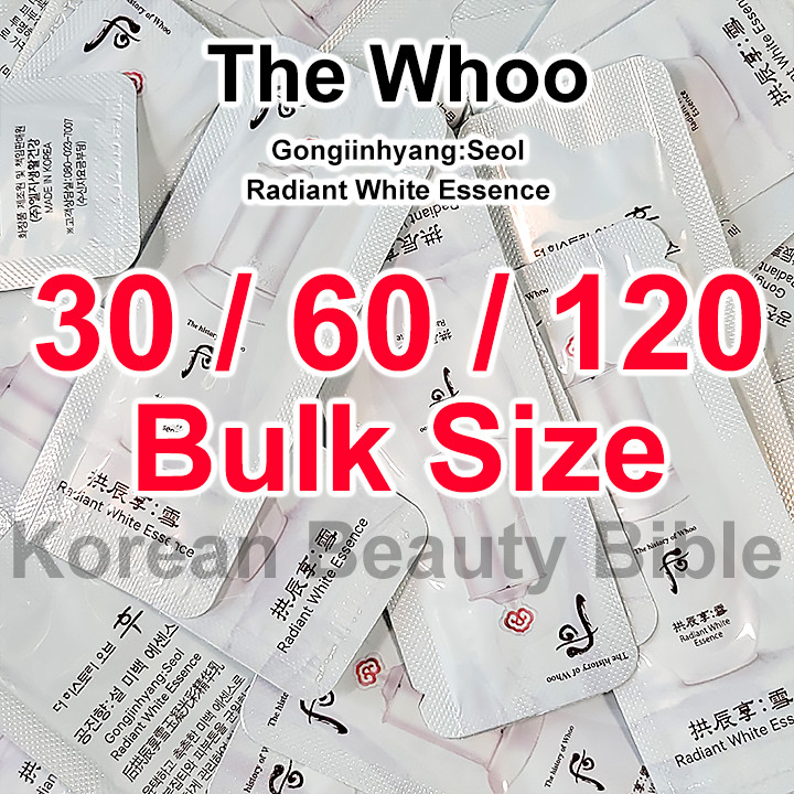 The History Of Whoo – Essence Radiant White – Échantillons 1 Ml X 50 – Soin éclaircissant Coréen