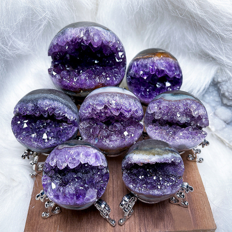 ธรรมชาติ Amethyst Cluster เปิด Smile Amethyst Cave Cornucopia โฮมออฟฟิศ ...
