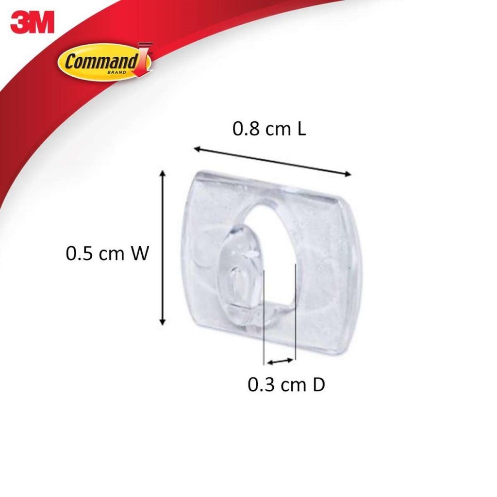 3M Command 17026 คลิปตกแต่ง Mini Wall Hook Organizer คลิปสายไฟ 17026 ...