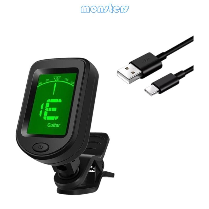 Mon Digital Electric Tuner Guitar Capo Metronome Rotatable เครื่องดนตรี