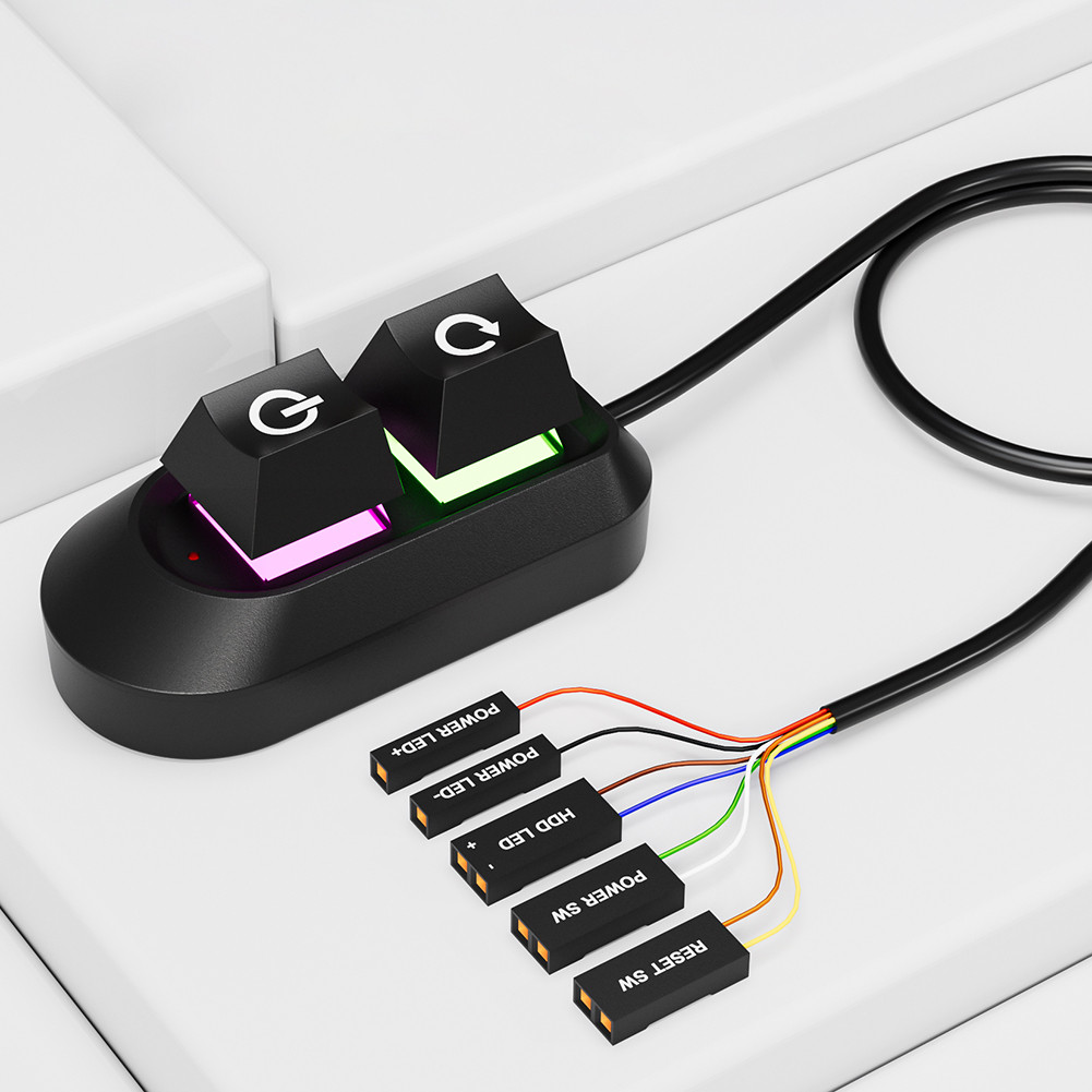 ฝน 2M Mechanical Key ภายนอก Power On Off RGB โคมไฟเมนบอร์ดสวิทช์ปิด ...