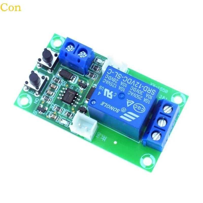 โมดูลรีเลย์สวิตช์ปุ่มคู่ Con On Single RS Trigger Circuit 12V Self-lock ...