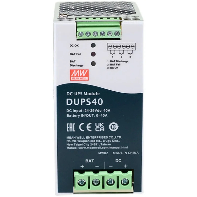 Mean WELL แหล่งจ่ายไฟ DUPS20 DUPS40 Security Fire โมดูลฉุกเฉิน ...