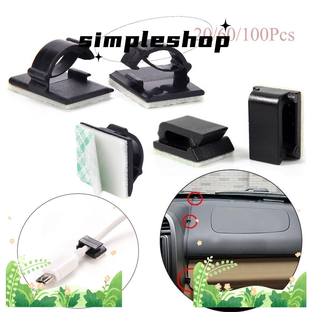 Simple 20/60/100 ชิ้น Fixer Holder Fastener Firm Self-กาว Hot Wire ...