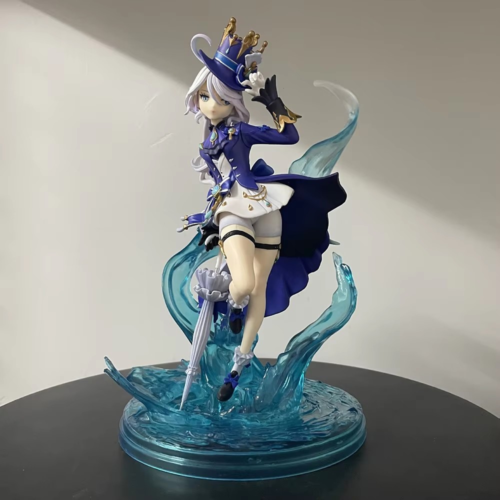 Figurine Furina PVC 24 Cm – Pose Élégante Avec Parapluie – Décoration Bureau Ou Étagère – Cadeau Idéal Pour Fans D’Anime
