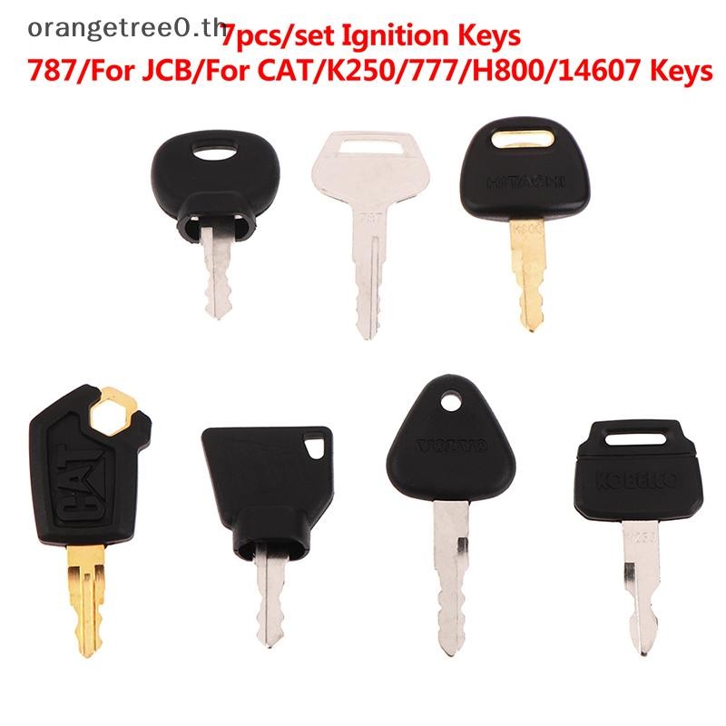 หรือ 7 ชิ้น/เซ็ตคีย์จุดระเบิดคีย์ Excavator Construction Machinery Key ...