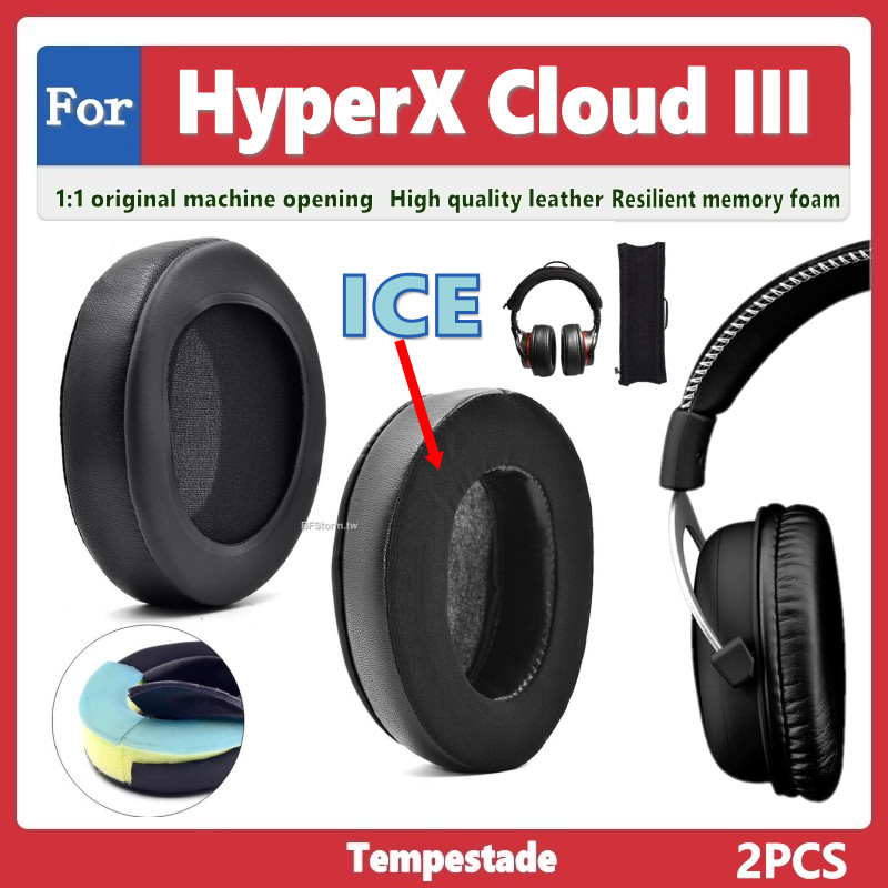 สําหรับ HyperX Cloud III Earmuffs Earmuffs แผ่นรองหูฟังหูฟังเปลี่ยน ...