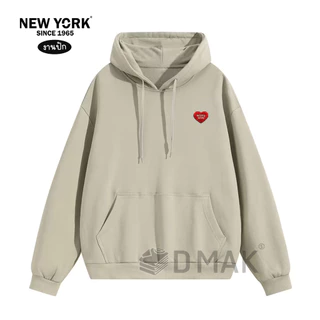 โปรโมชั่น Flash Sale : WINTY HOODIE คอสวม ปักหัวใจ เสื้อคลุมแขนยาว เสื้อกันหนาว กันแดด มีฮู้ด