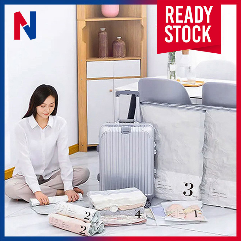[NOVII] 2 ชิ้น Air-free Hand-Rolled Vacuum Compression Bag Suitcase ...