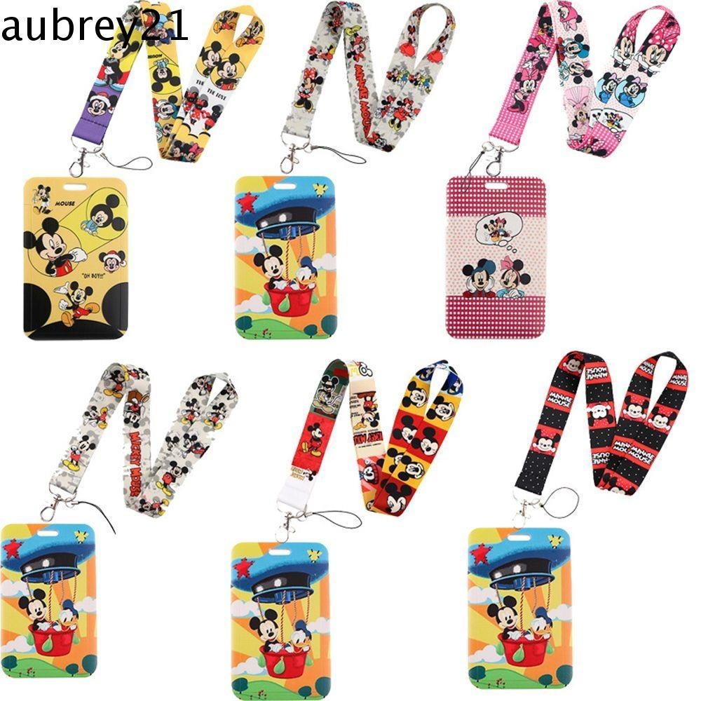 Aubrey1 ID Card Holder พวงกุญแจการ์ตูน Badge Holder Mickey Mouse ...