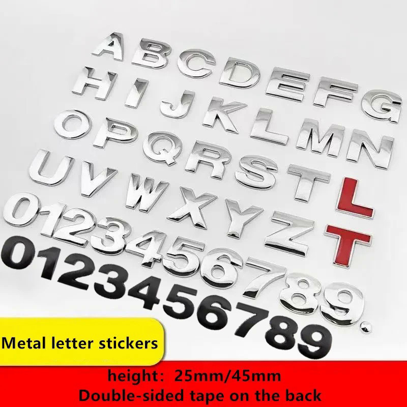 Letter Holder Silver Plated Collectibles 3D Metal Alphabet Silver Badge ...