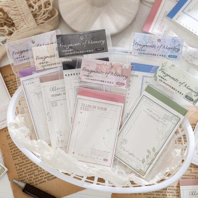 Wei 30 ชิ้น [Li Guang Overture Series] Vintage Journal Sticky Notes ...