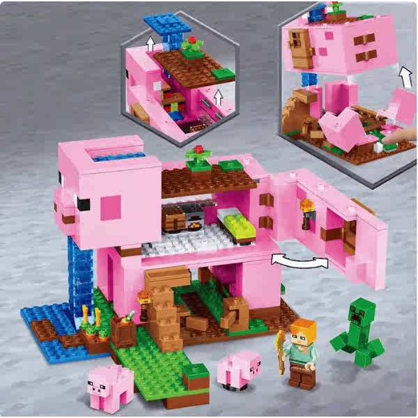 ของเล่น minecraft minecraft ของขวัญปีใหม่จีนบล็อกอาคาร Minecraft Series ...