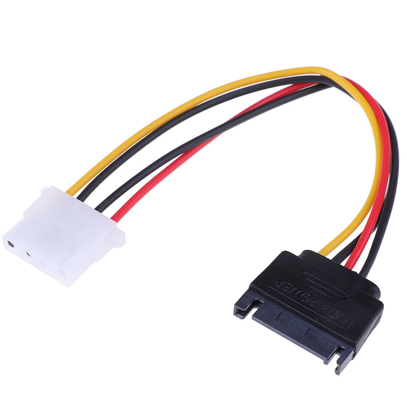 [NAY] Sata to IDE Power Cable 15 Pin SATA Male to Molex IDE 4 Pin ...