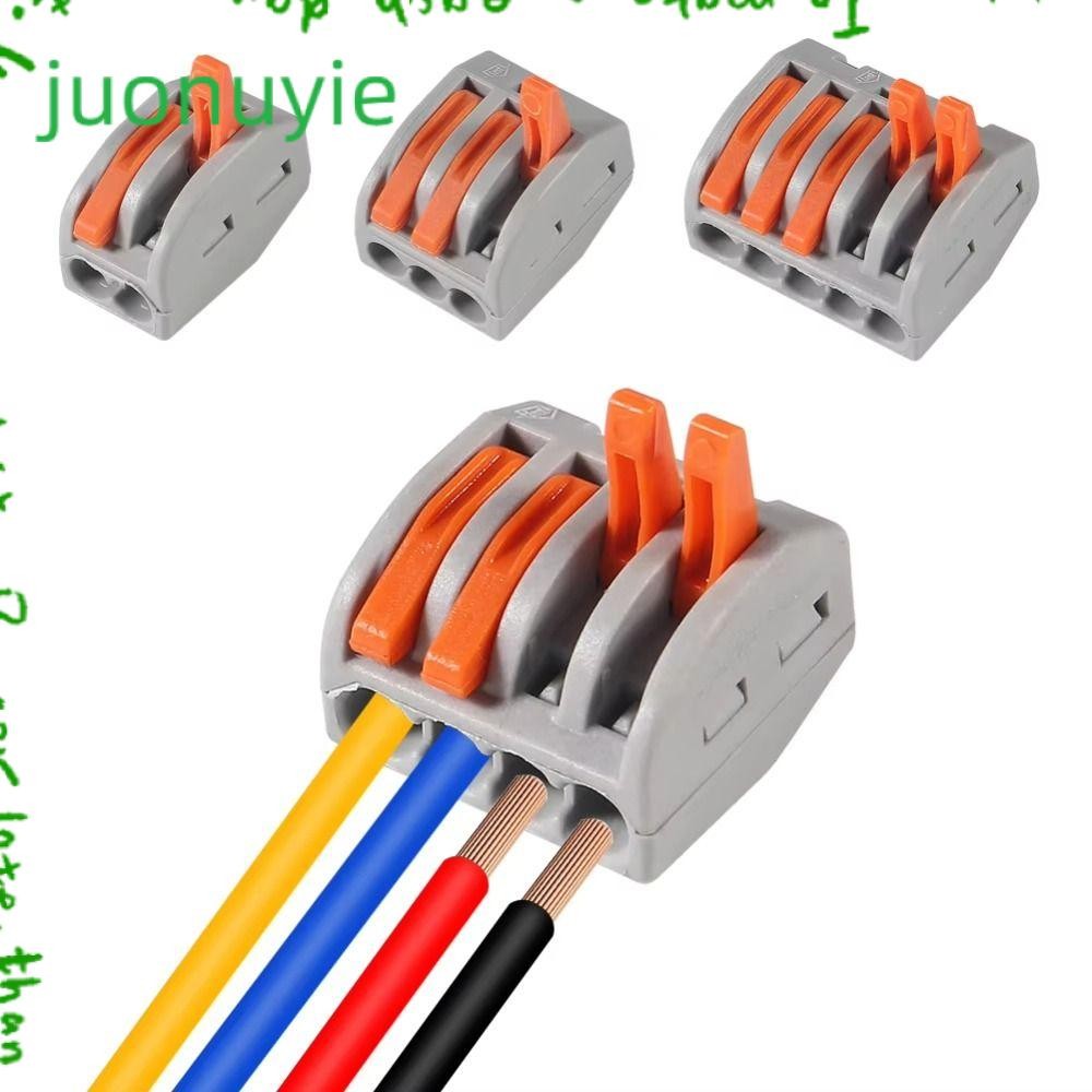 JUONUYIE 60PCS สายไฟ, 28-12 AWG Compact Lever Wire Nuts, คุณภาพสูง ...