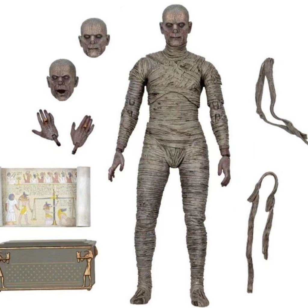 NECA Mummy อียิปต์โบราณฟาโรห์ Universal Monsters รุ่นสี 7 นิ้ว Poseable ...