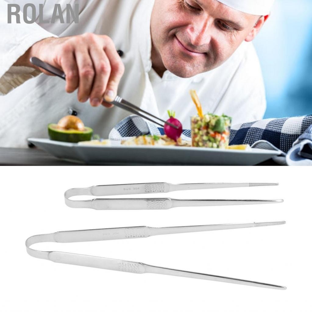Rolan แหนบครัว Tong Fine Serrated Tip กันสนิมมัลติฟังก์ชั่น 2 ชิ้น ...